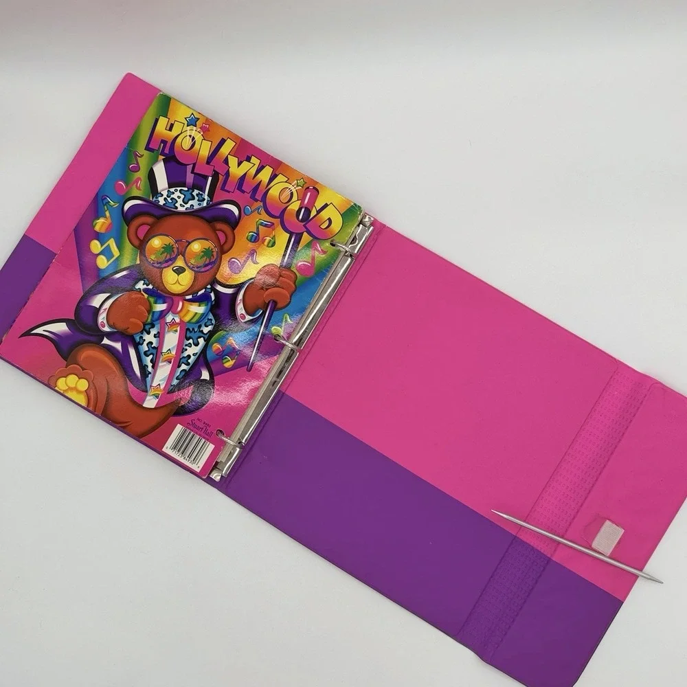 Lisa Frank Vintage Trapper Keeper Binder 2 Folders Koala Hollywood Bear Clown